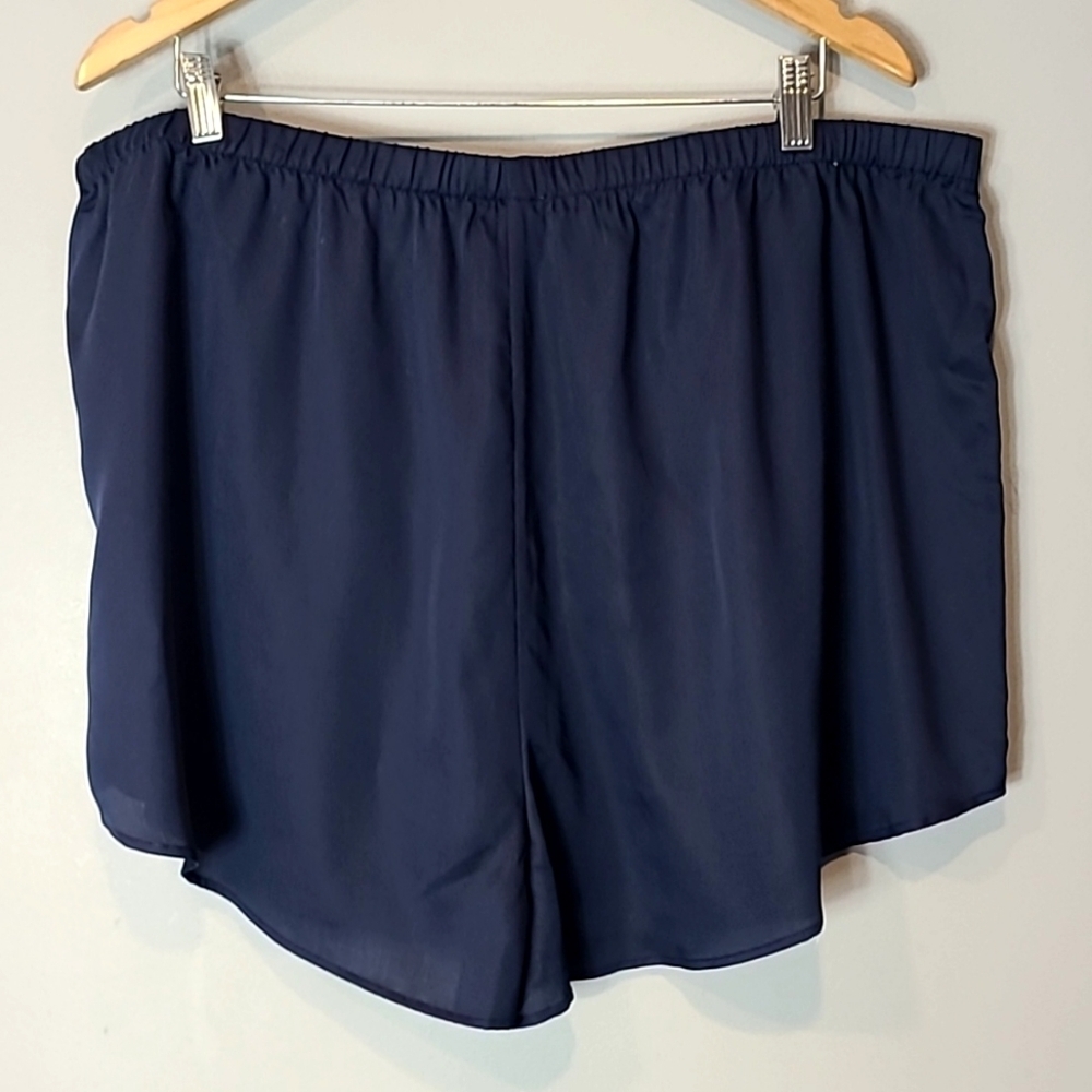 Silky Lounge Shorts from Ettitude Navy Blue - Picture 3 of 5